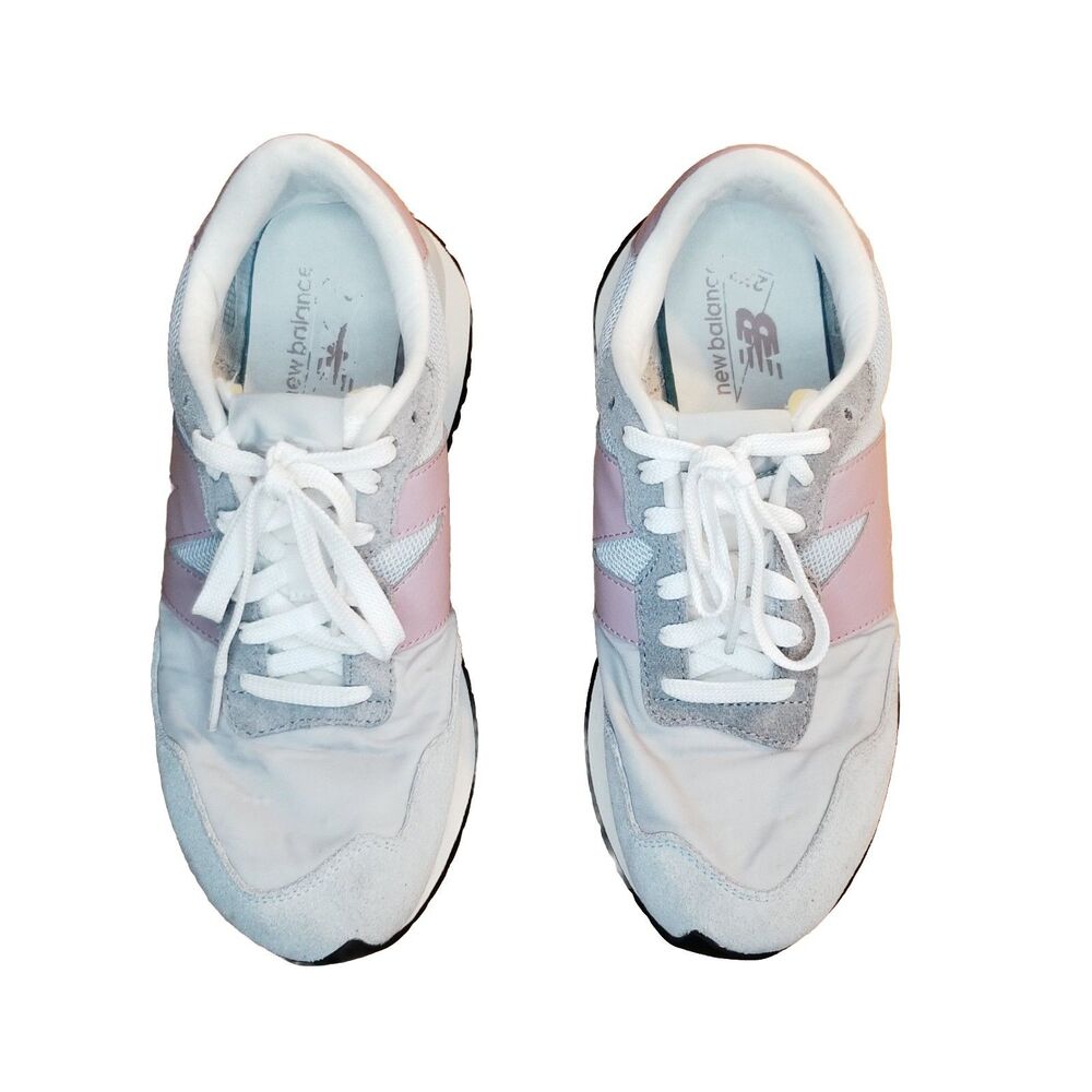 New Balance 237 Women Size 8.5 Gray Purple Retro Running Shoes Sneakers WS237VA